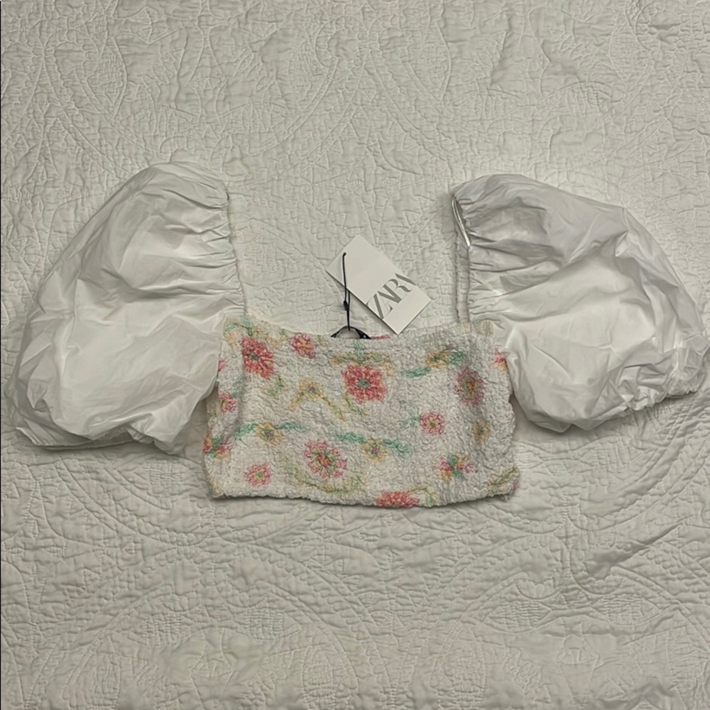 Zara floral crop top